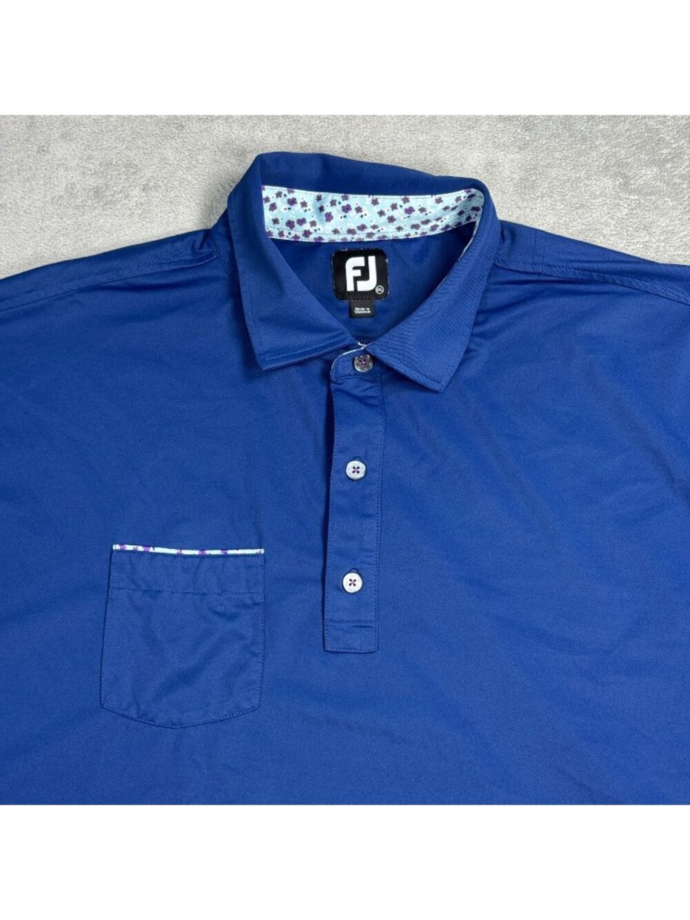 FootJoy Blue Golf Polo Mens 2XL Performance Shirt Athletic Stoneybrook Club